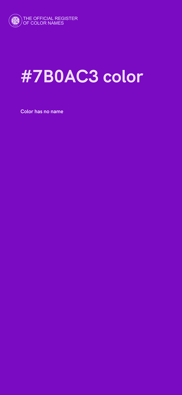 #7B0AC3 color image