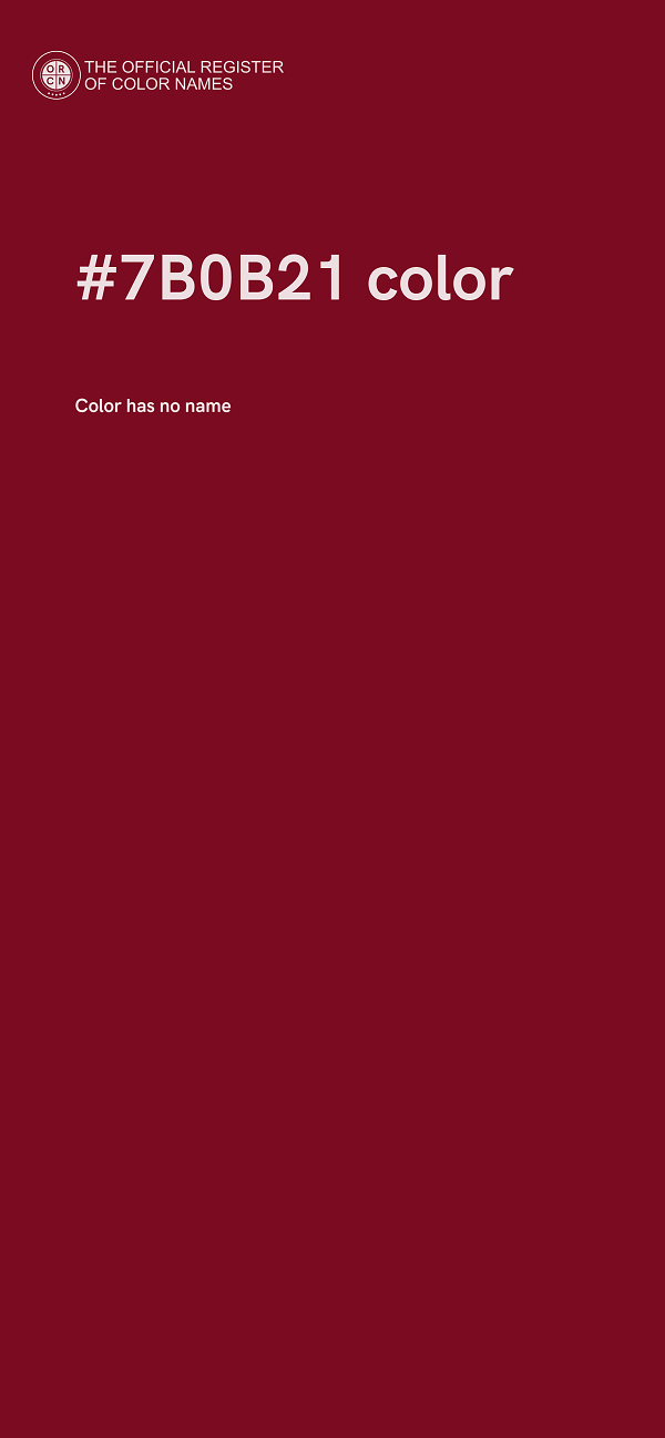 #7B0B21 color image