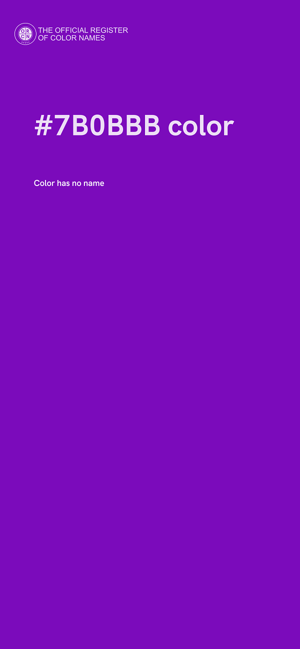 #7B0BBB color image