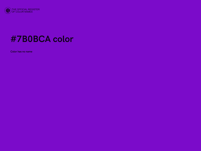 #7B0BCA color image