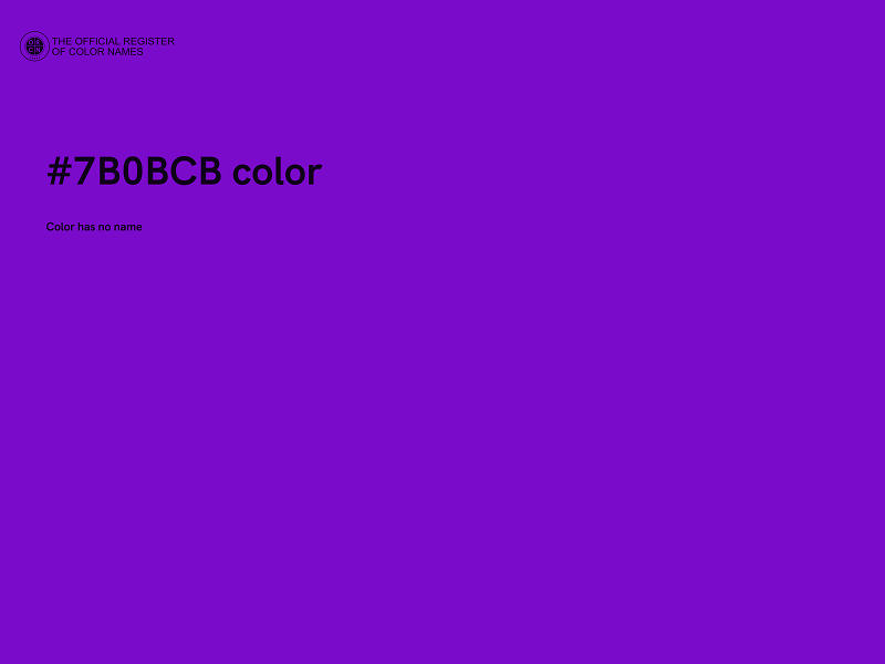 #7B0BCB color image