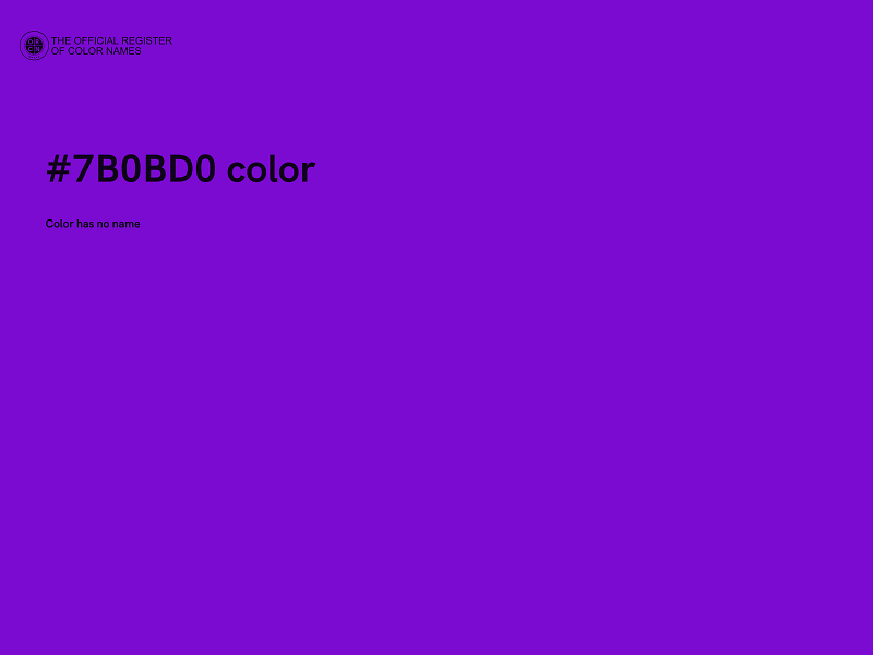 #7B0BD0 color image