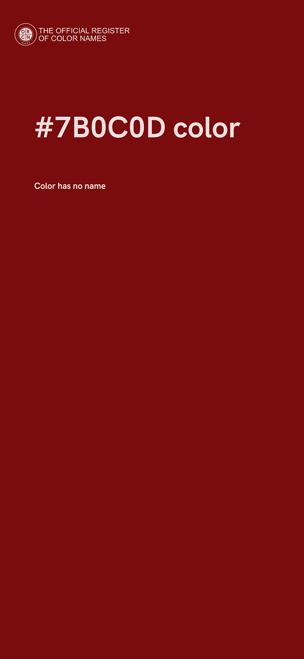 #7B0C0D color image