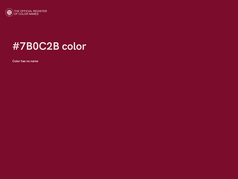 #7B0C2B color image