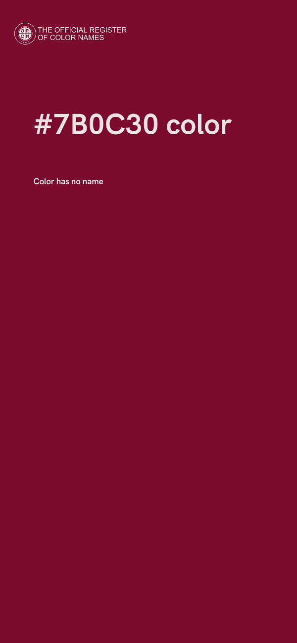 #7B0C30 color image