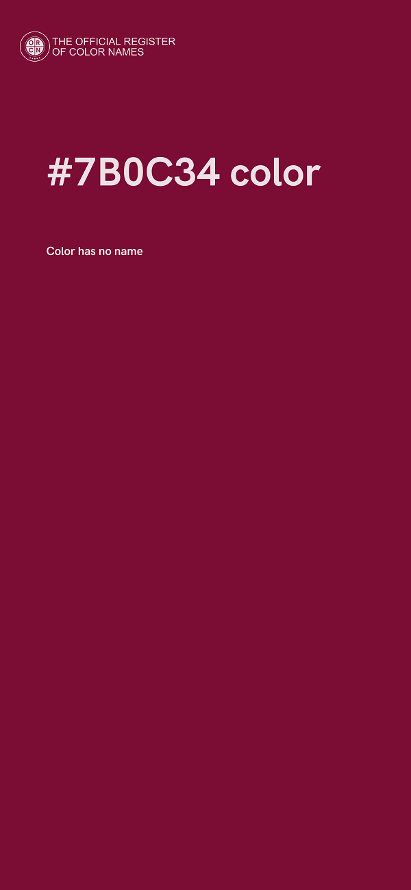 #7B0C34 color image