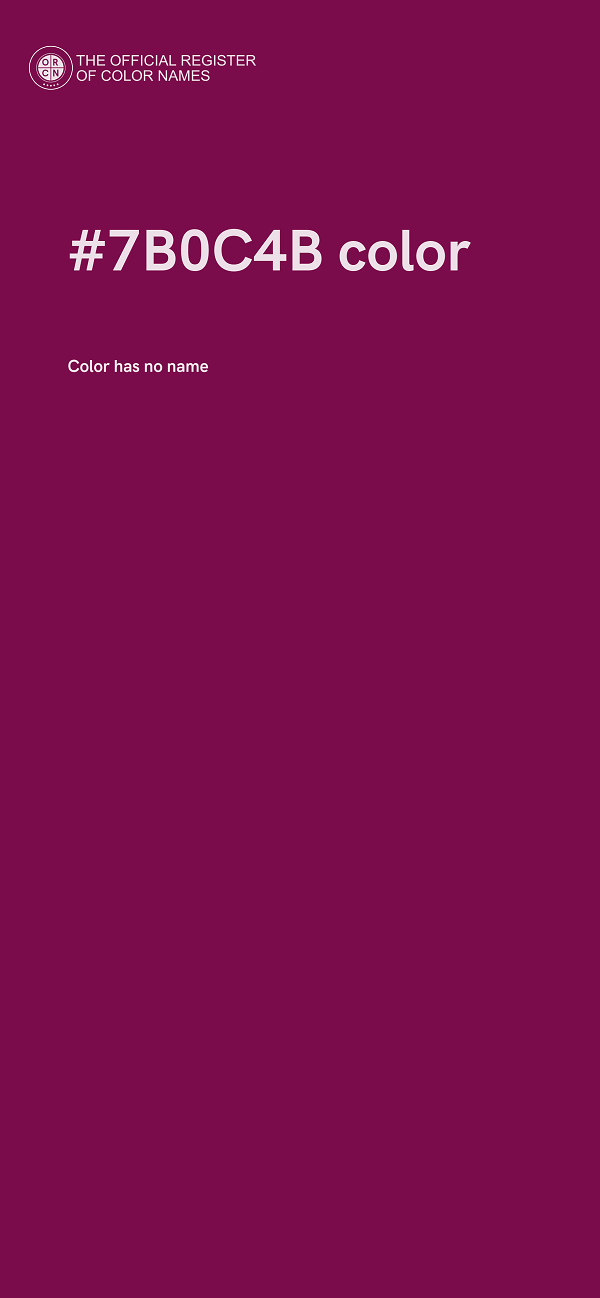 #7B0C4B color image
