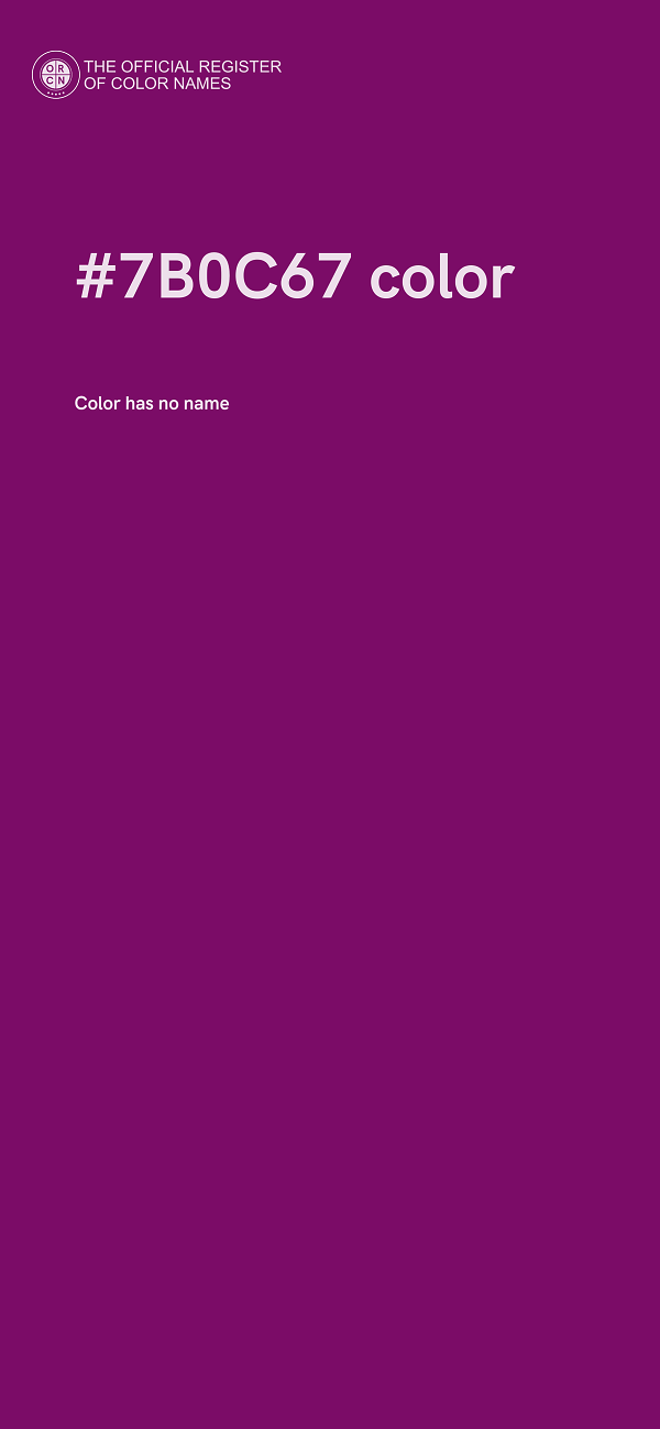 #7B0C67 color image