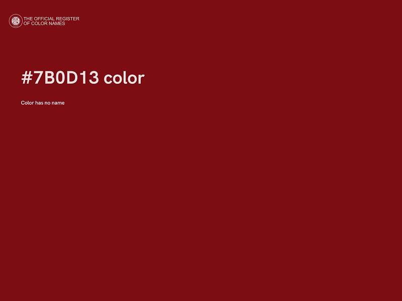 #7B0D13 color image