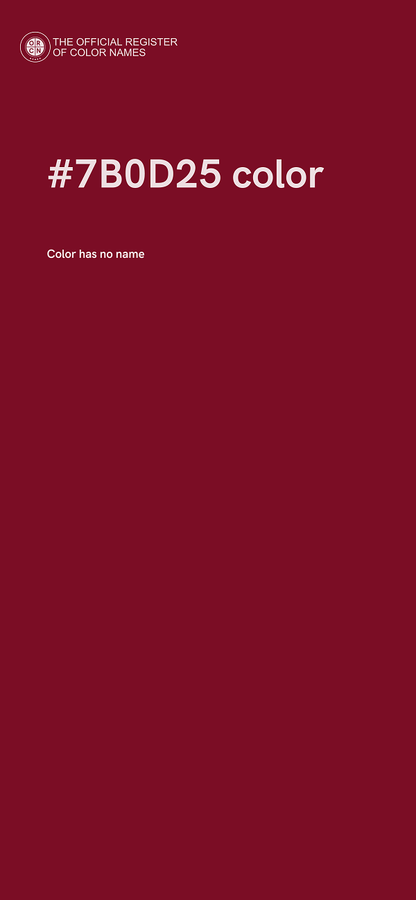 #7B0D25 color image