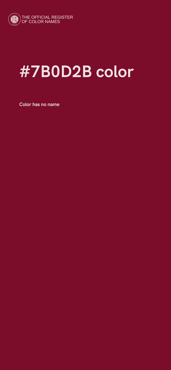 #7B0D2B color image