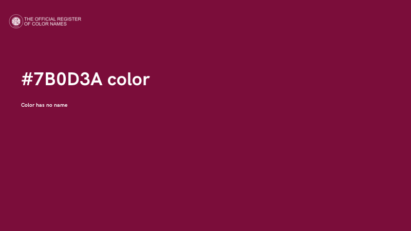#7B0D3A color image