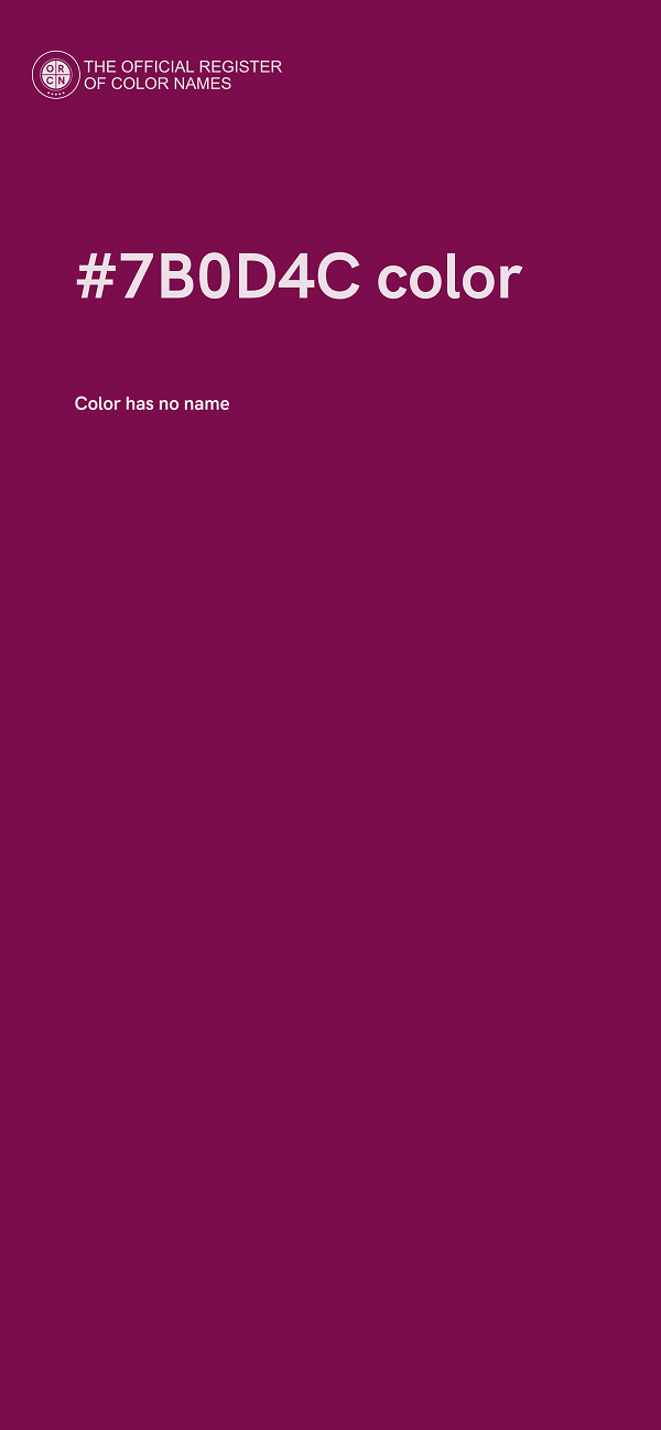 #7B0D4C color image