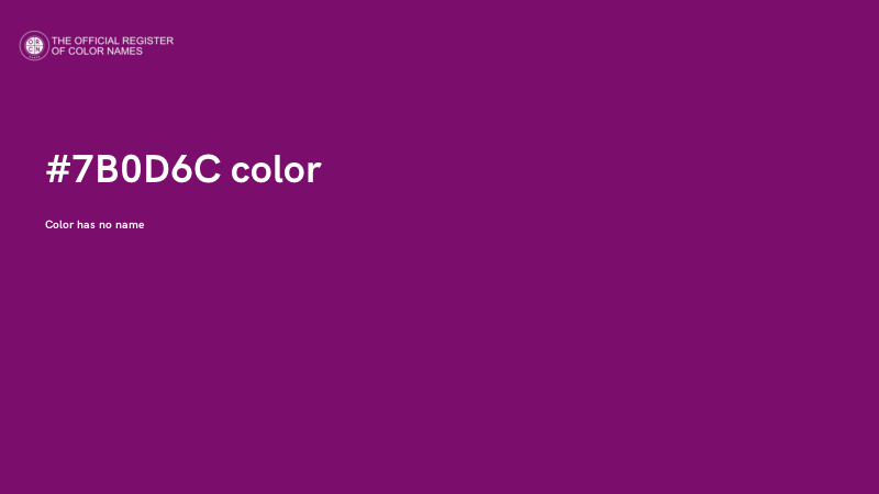 #7B0D6C color image