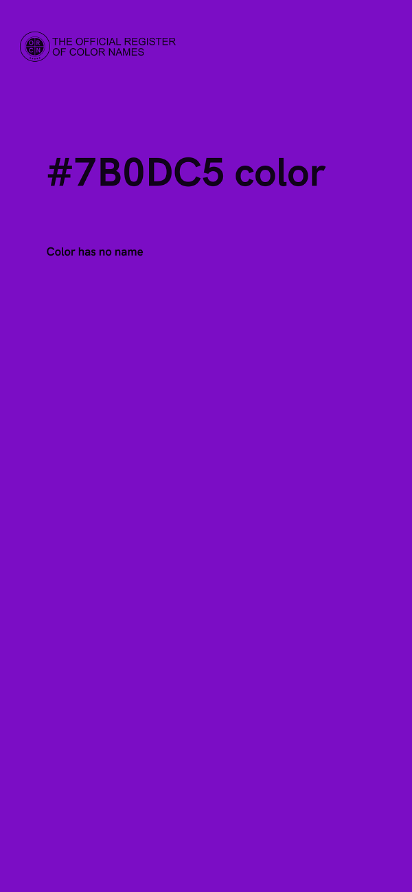 #7B0DC5 color image