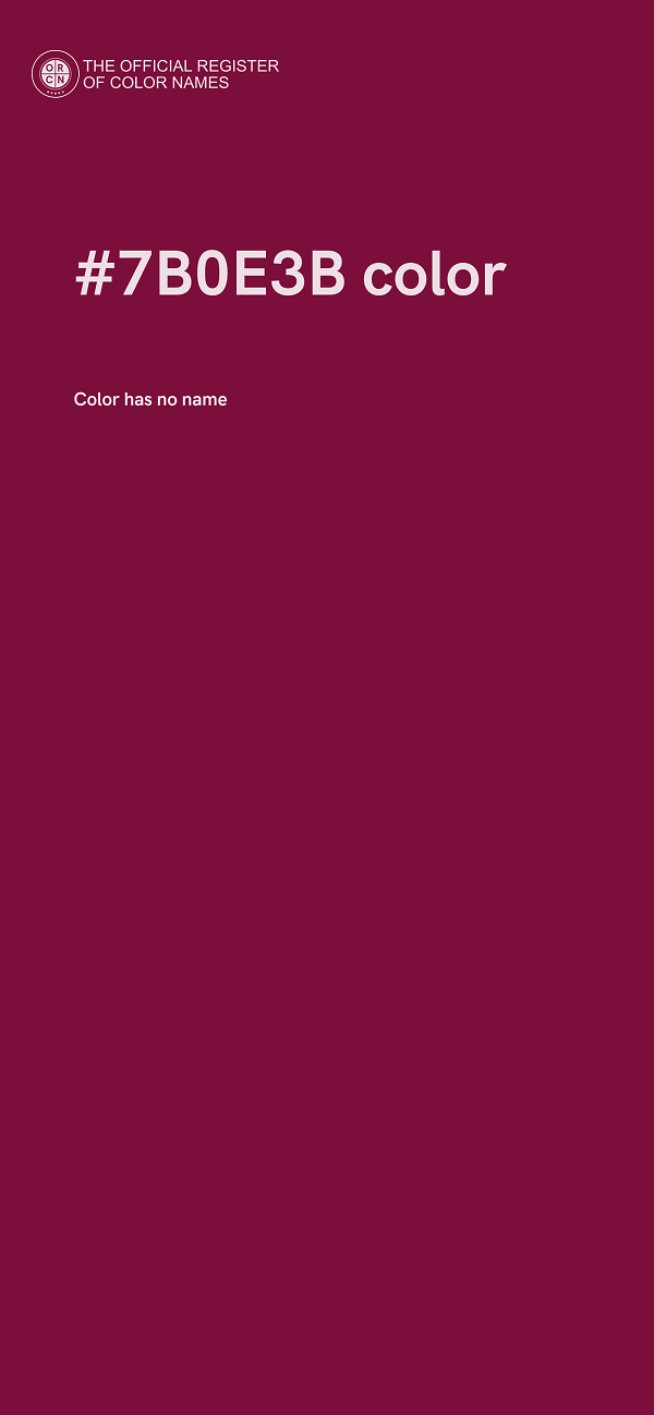 #7B0E3B color image