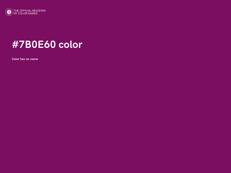 #7B0E60 color image