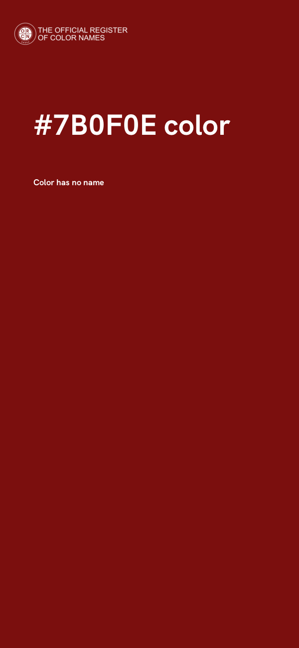 #7B0F0E color image