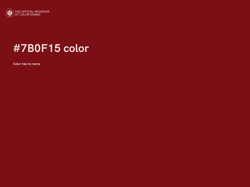 #7B0F15 color image