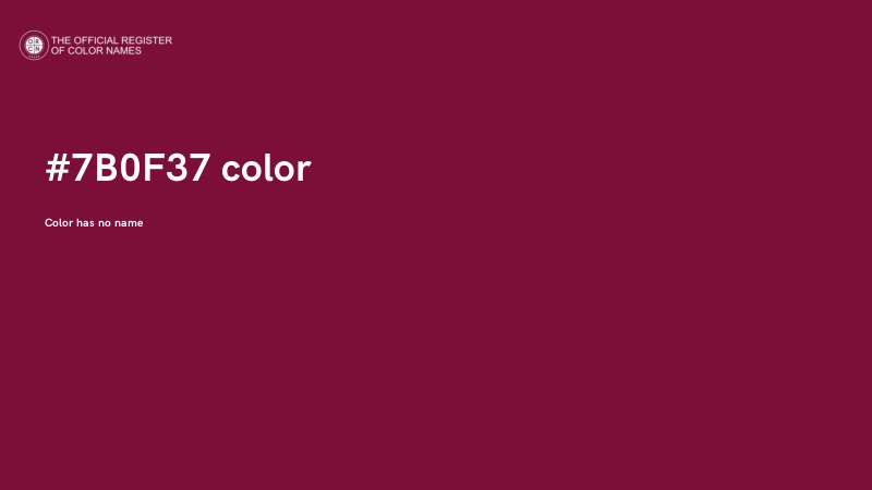 #7B0F37 color image