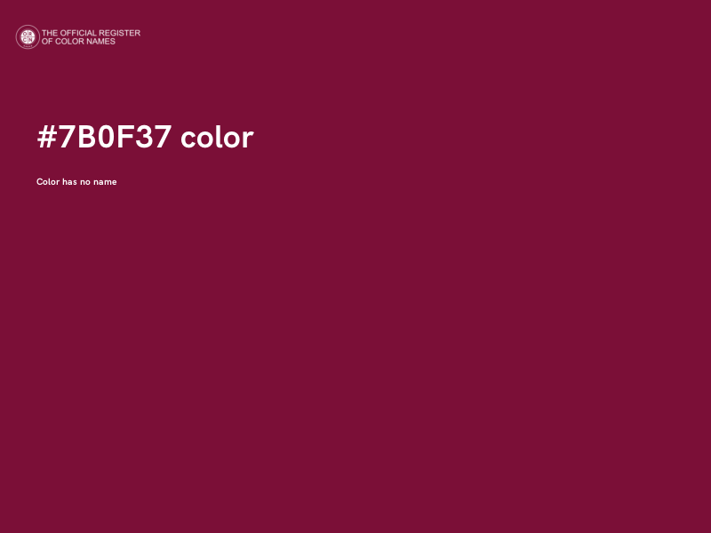 #7B0F37 color image