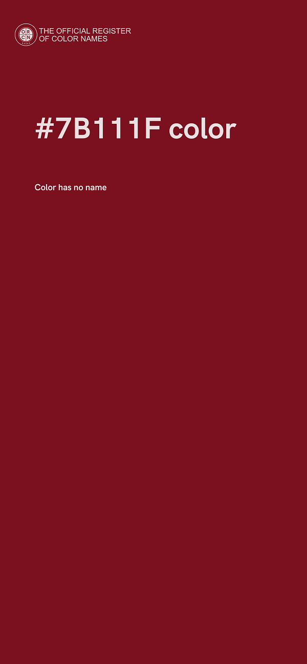 #7B111F color image