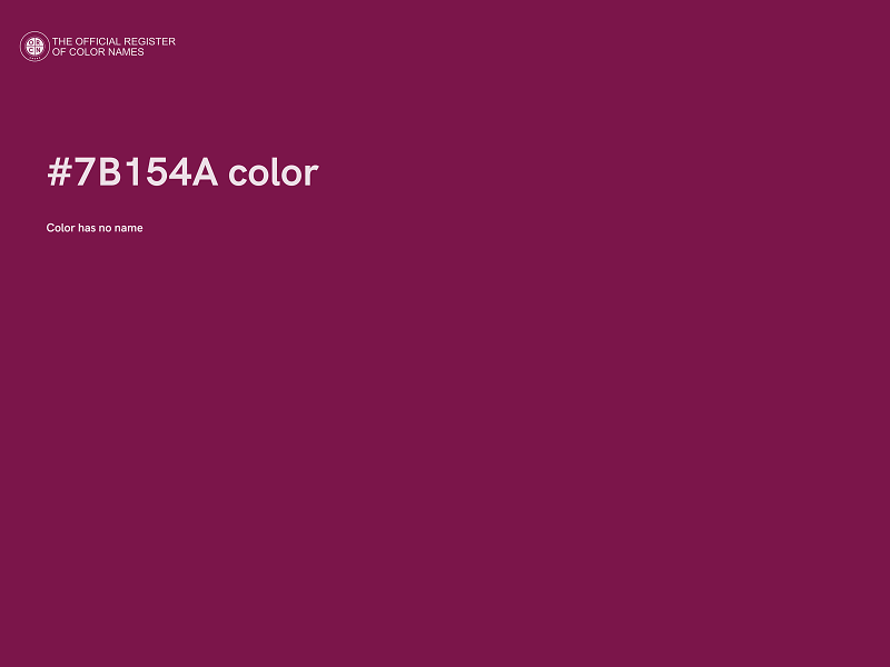 #7B154A color image