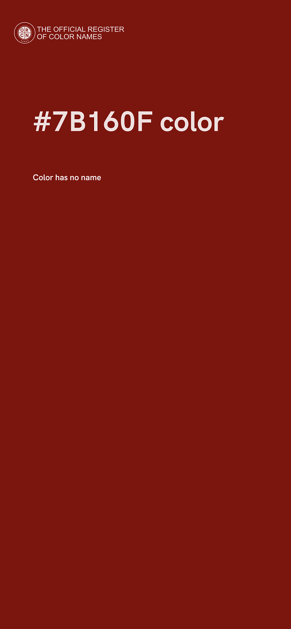 #7B160F color image