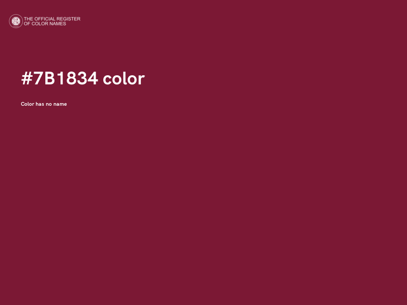 #7B1834 color image