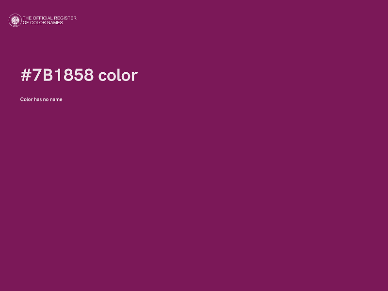 #7B1858 color image