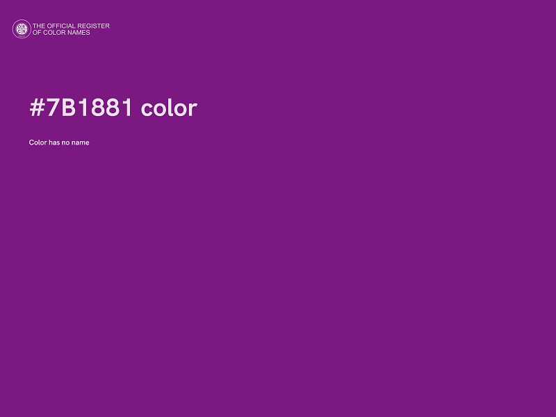 #7B1881 color image