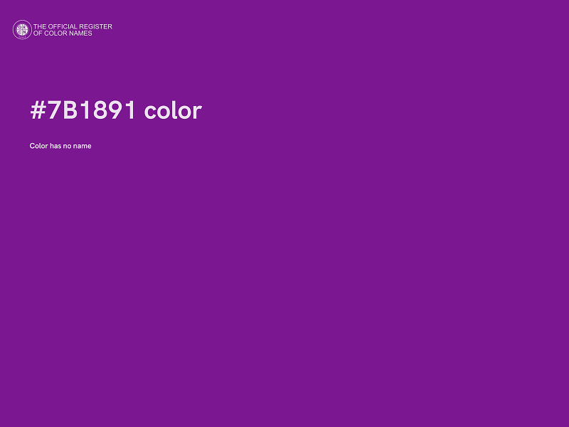 #7B1891 color image