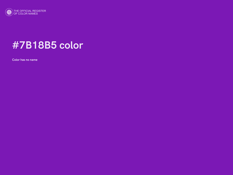 #7B18B5 color image