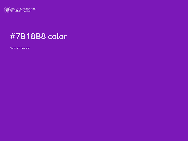 #7B18B8 color image