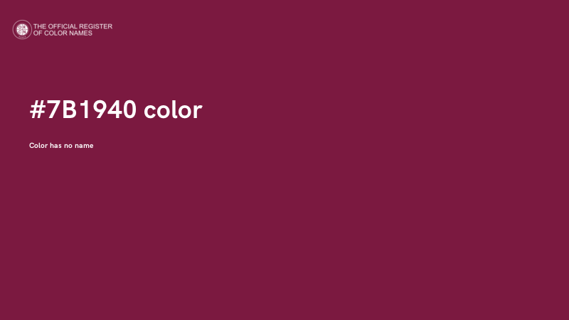 #7B1940 color image