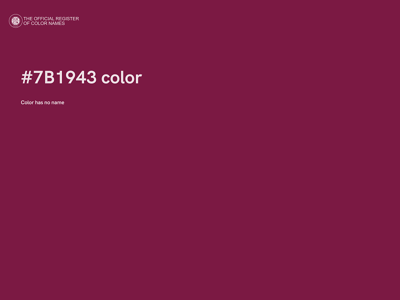 #7B1943 color image