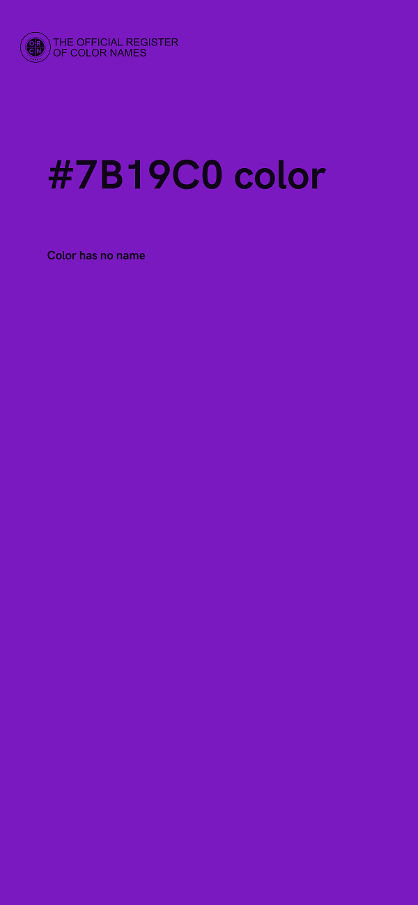 #7B19C0 color image