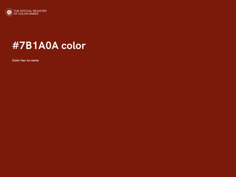 #7B1A0A color image