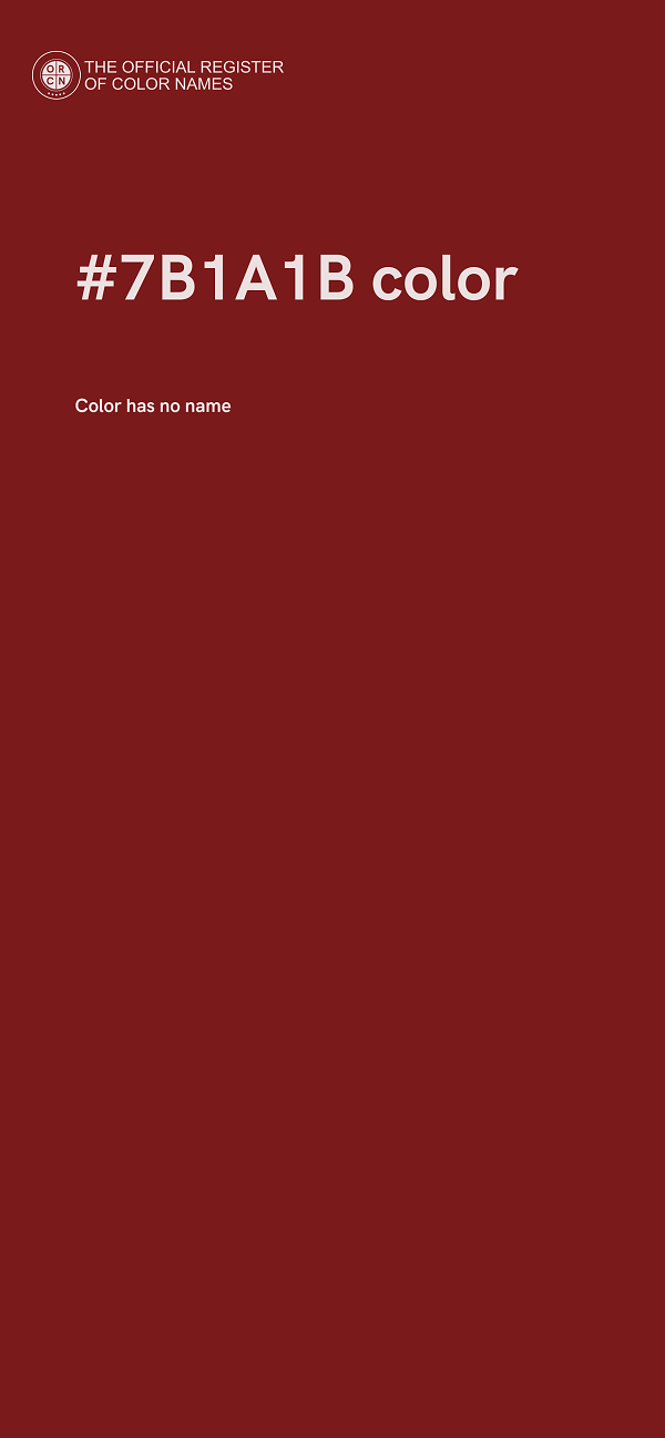 #7B1A1B color image
