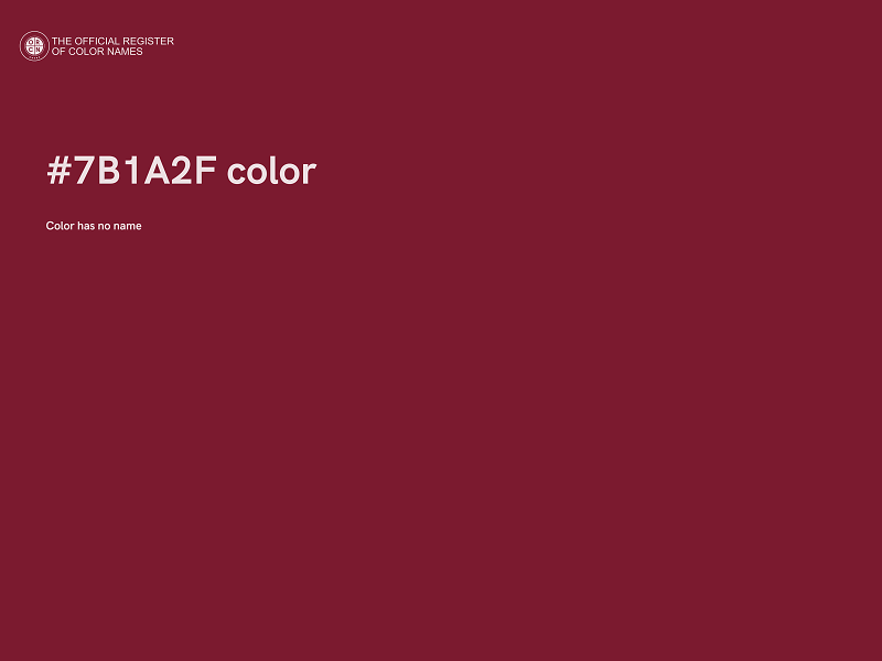 #7B1A2F color image