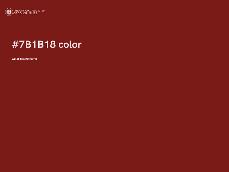 #7B1B18 color image