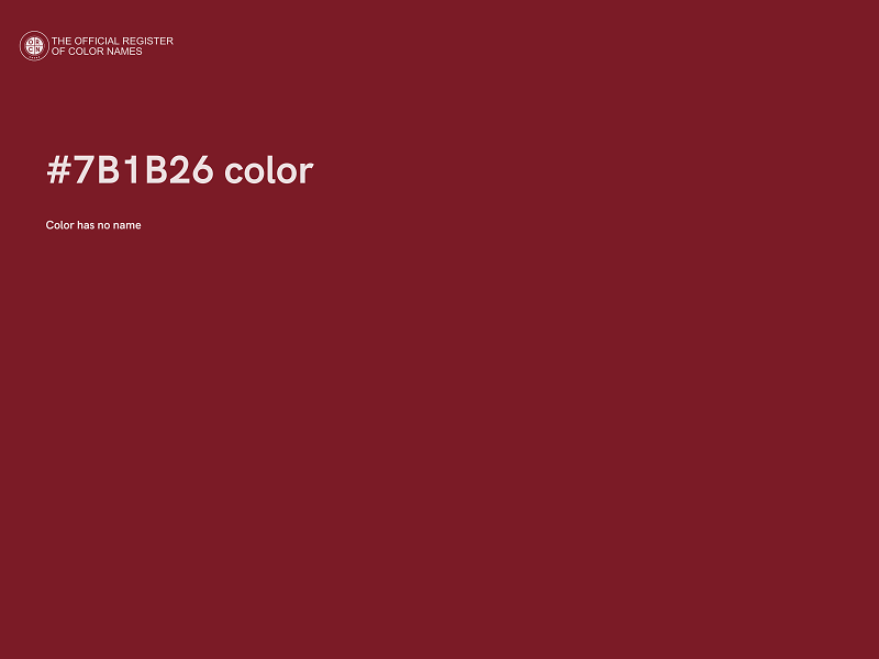 #7B1B26 color image