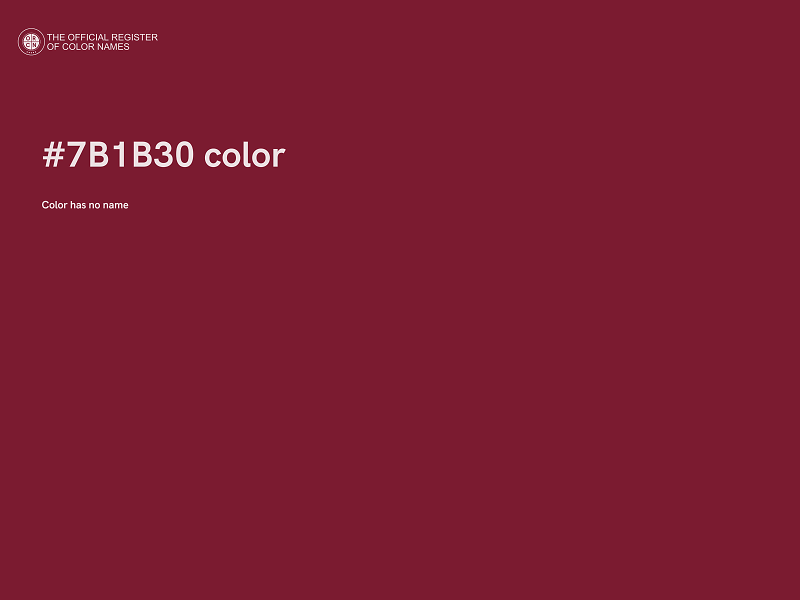 #7B1B30 color image