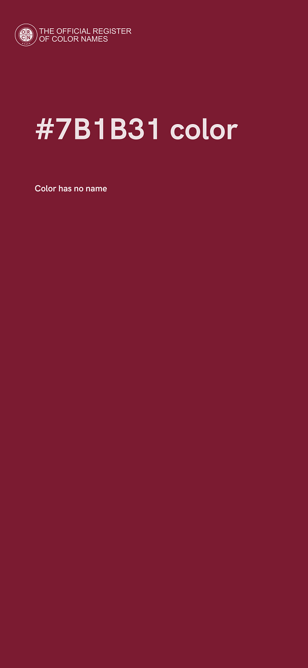 #7B1B31 color image