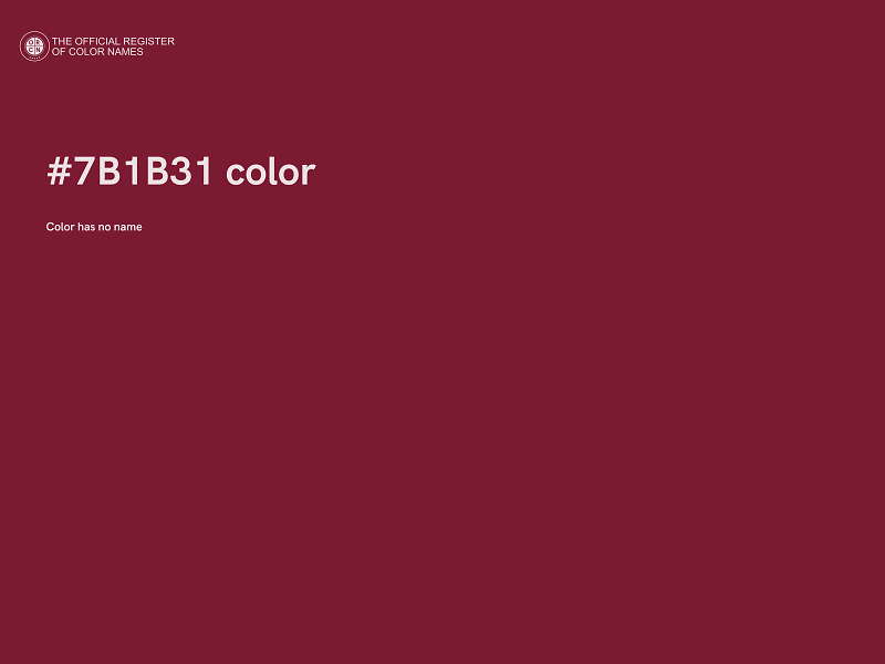#7B1B31 color image