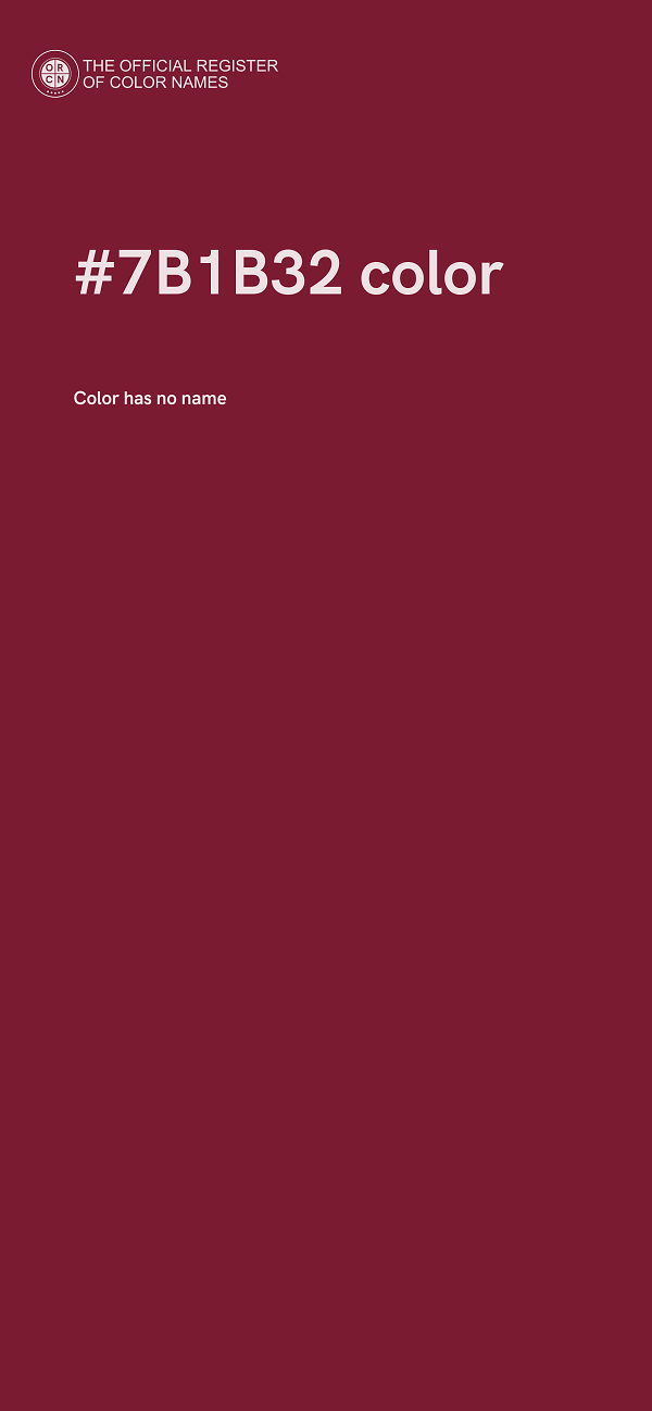 #7B1B32 color image