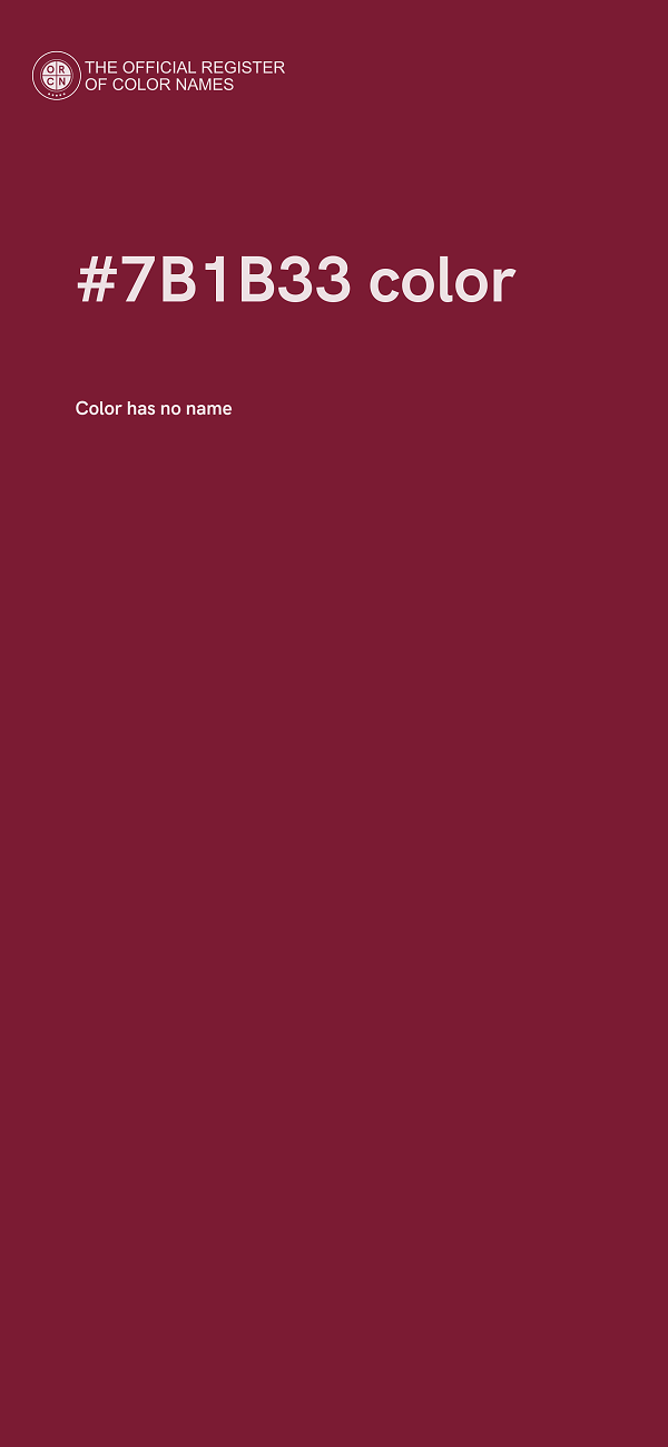#7B1B33 color image