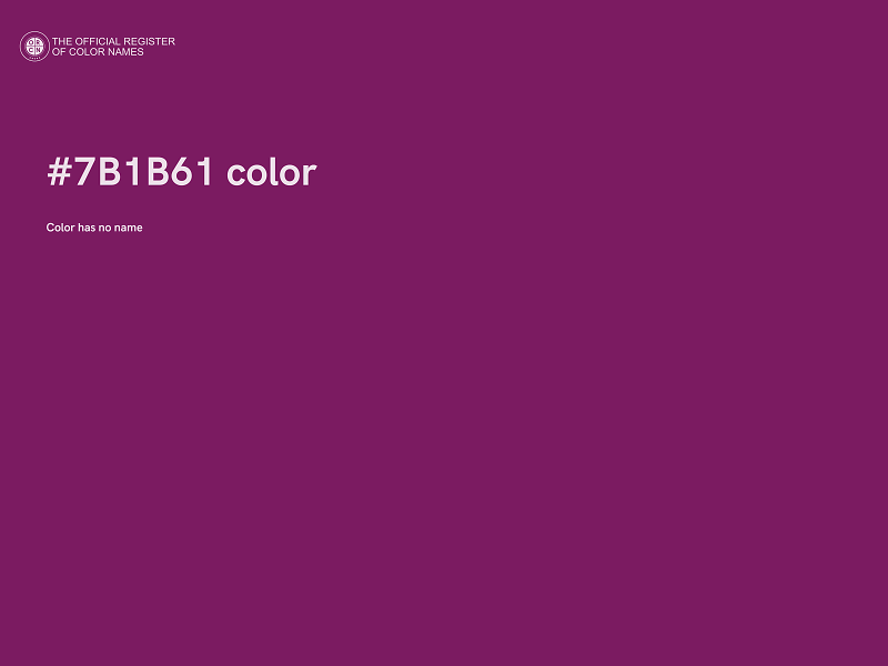 #7B1B61 color image