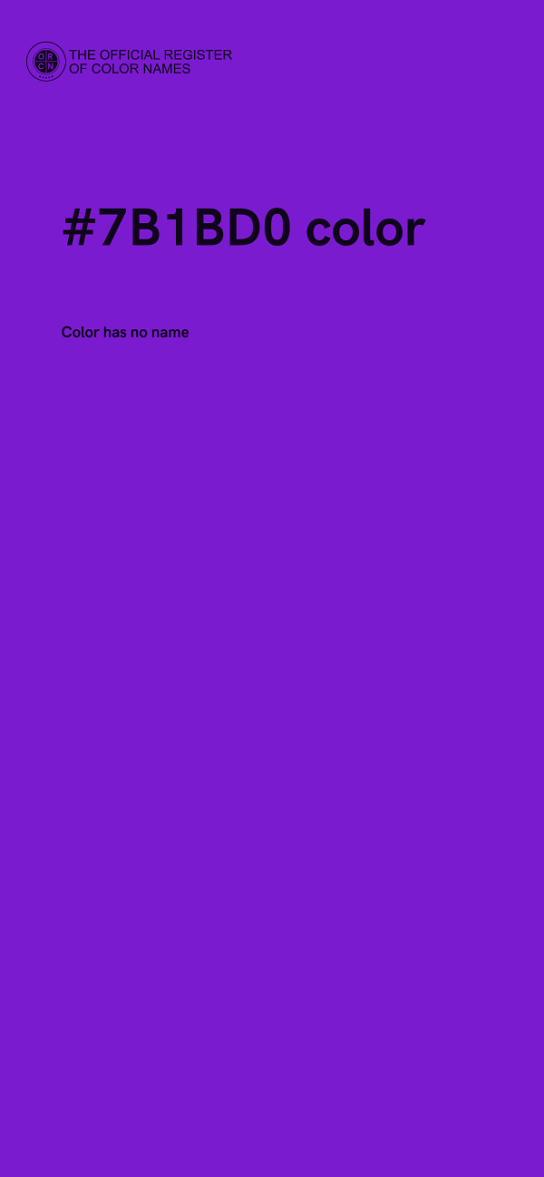 #7B1BD0 color image
