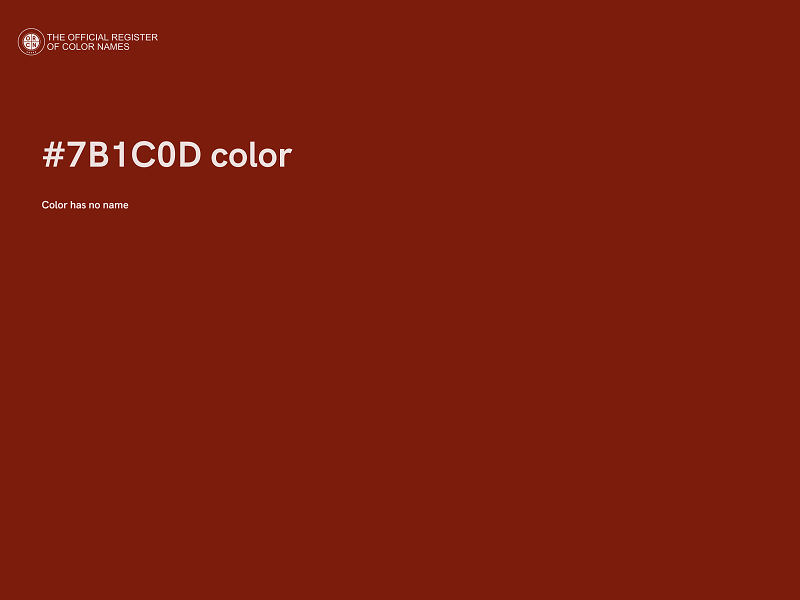 #7B1C0D color image